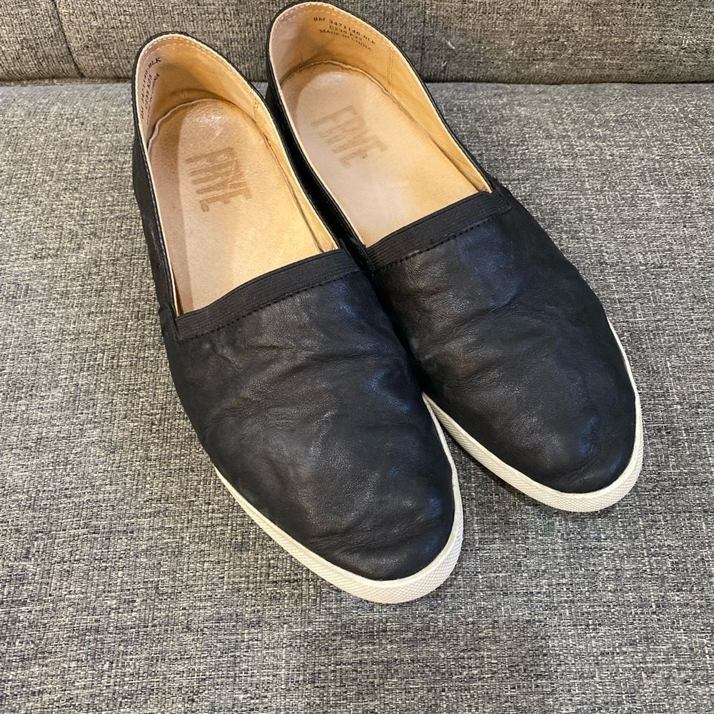 Frye Melanie Slip On Black Sneakers Women’s Size 9